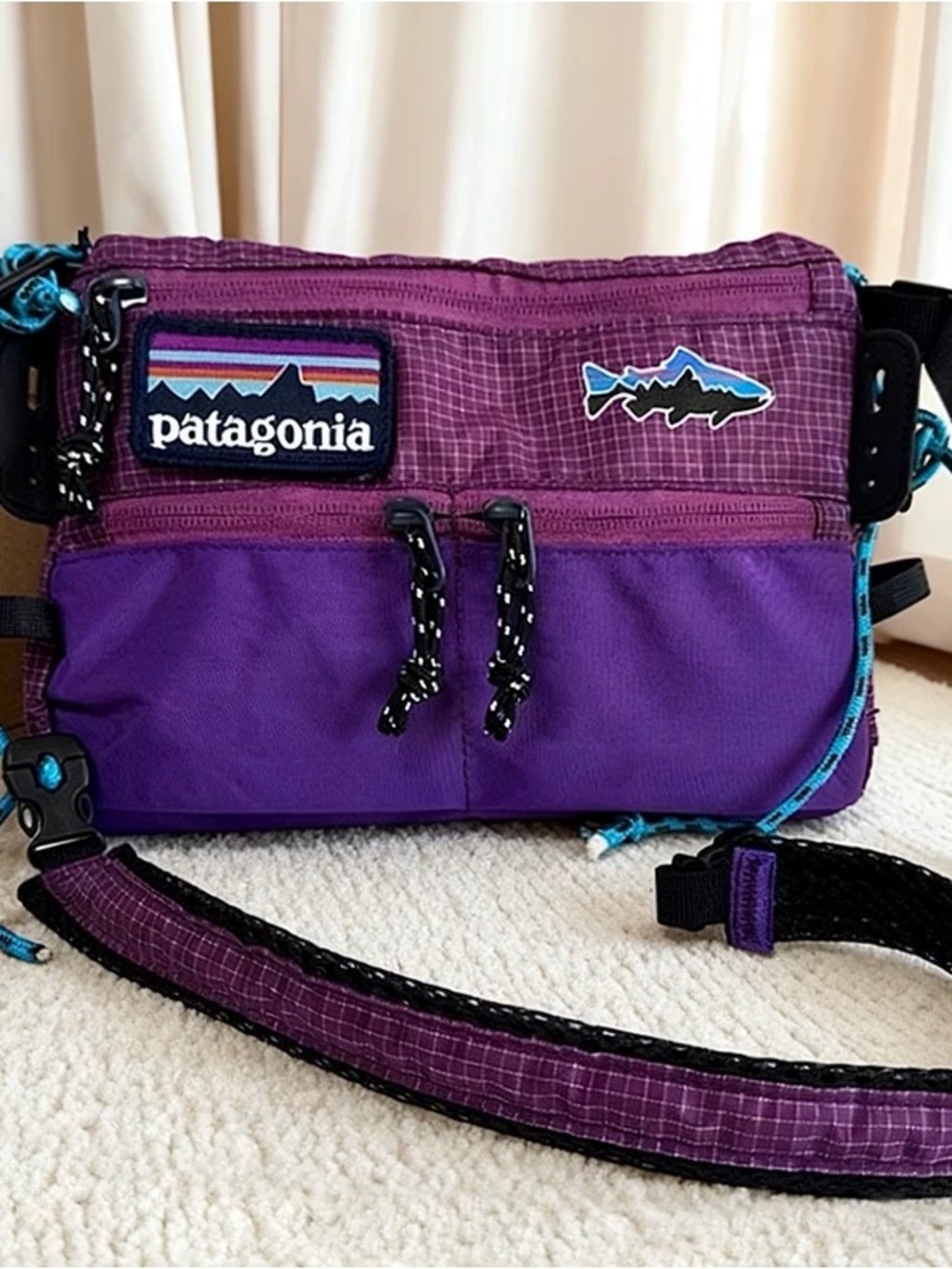 Patagonia Purple Two-Tone Crossbody Sling Bag